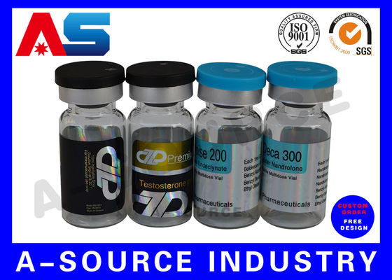 ホログラフィック 10ml 錠剤ラベル 注射ペプチド レシピ 錠剤ラベル 4C フルカラー 60 x 25mm