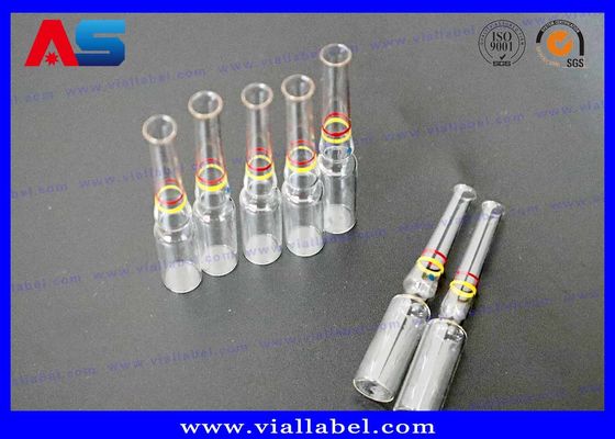 透明色ガラス 1ml / 3ml / 5ml 装飾リング付きアンプル