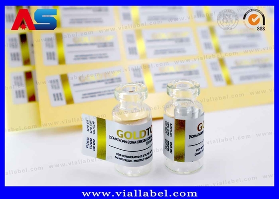 ゴールドホイル 10ml 薬局ラベル 印刷 ボトル パッケージ 防水 強い粘着 10ml ラベル