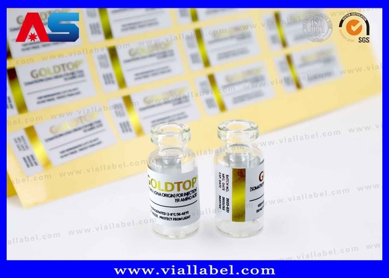 10ml 薬局ラベル ゴールド トップ ボトル 水 印刷 ゴールド フィルム 効果 強い 粘着 防水