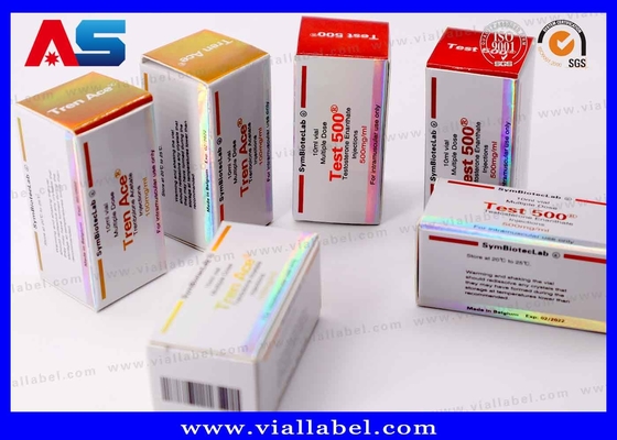 プリントされた紙箱 保存 10ml ボトル 蓋付き ボディビルディング ゲル ゴールドフォイル 包装 ゴールドフォイル / ホログラム効果