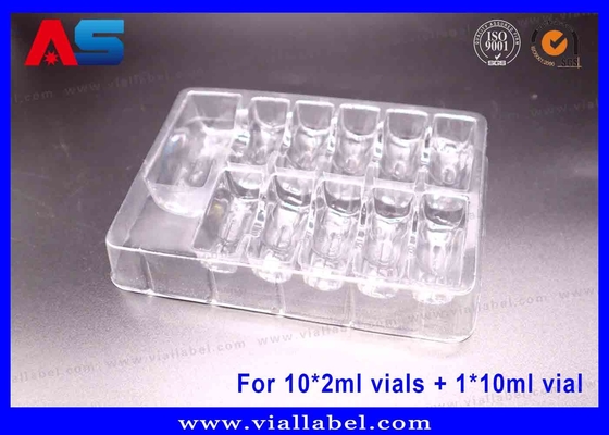 10 x 2ml 錠剤 + 1 x 10ml 錠剤のための透明なPETブリスター包装用トレイ