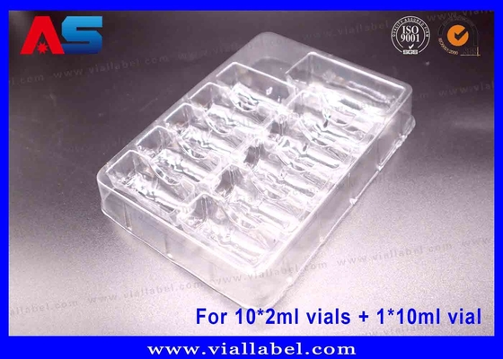 10 x 2ml 錠剤 + 1 x 10ml 錠剤のための透明なPETブリスター包装用トレイ