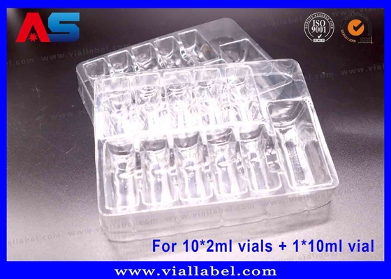10 x 2ml 錠剤 + 1 x 10ml 錠剤のための透明なPETブリスター包装用トレイ