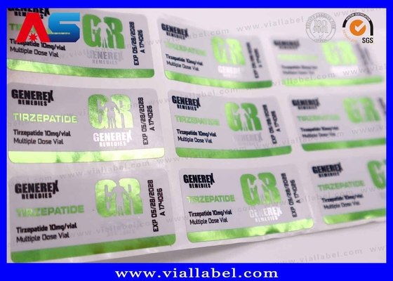 セマグルチド 2mg / 5mg パッケージステッカー 小瓶ラベル 環境に優しい特徴と防水設計