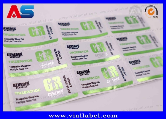 セマグルチド 2mg / 5mg パッケージステッカー 小瓶ラベル 環境に優しい特徴と防水設計