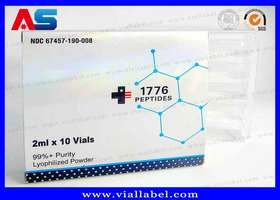 Customized Peptides Box Printing , 2ml × 10 Vials Box Label And Plastic Trays Manufacturer