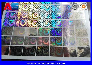 通し番号の反偽造品のボール紙の収納箱のための小さい注文のレーザー光線写真ステッカー