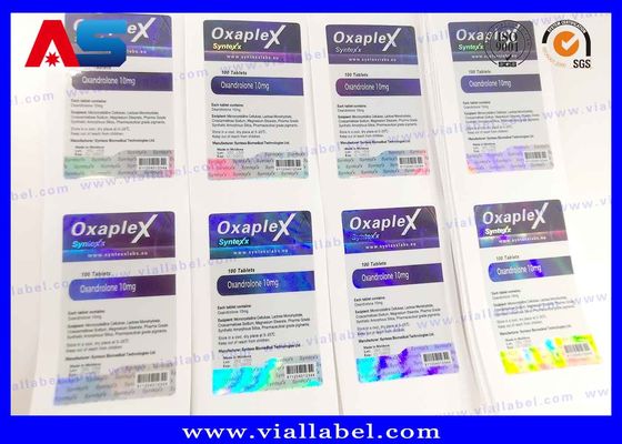 ホログラフィック 10ml 錠剤ラベル 注射ペプチド レシピ 錠剤ラベル 4C フルカラー 60 x 25mm