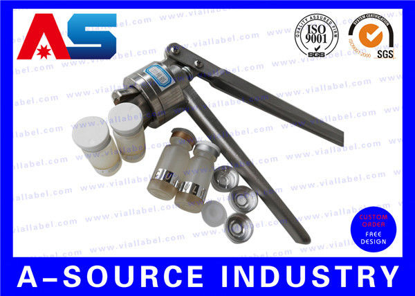 シルバーアルミニウムマニュアルバイアルキャップクリンパー圧着工具 13mm / 20mm フリップオフプラスチックキャップ用