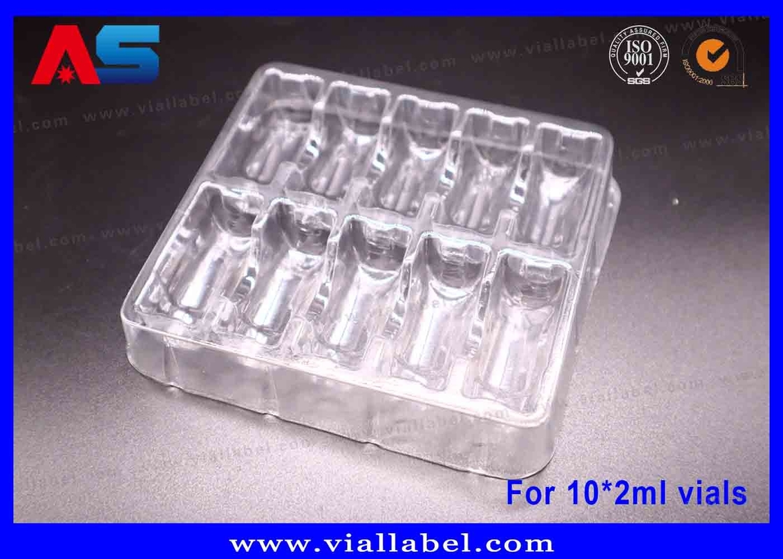10 x 2ml 薬局用 55um PET 透明ブリスターパッケージ 発送可能 耐久性 エコフレンドリー 工場直送