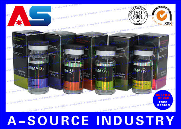 薬剤 保存 10ml 瓶 ボックス ボディビルディング カードボード ホログラムレーザー印刷 貼り付け付き ラベル エナンタート 紙箱