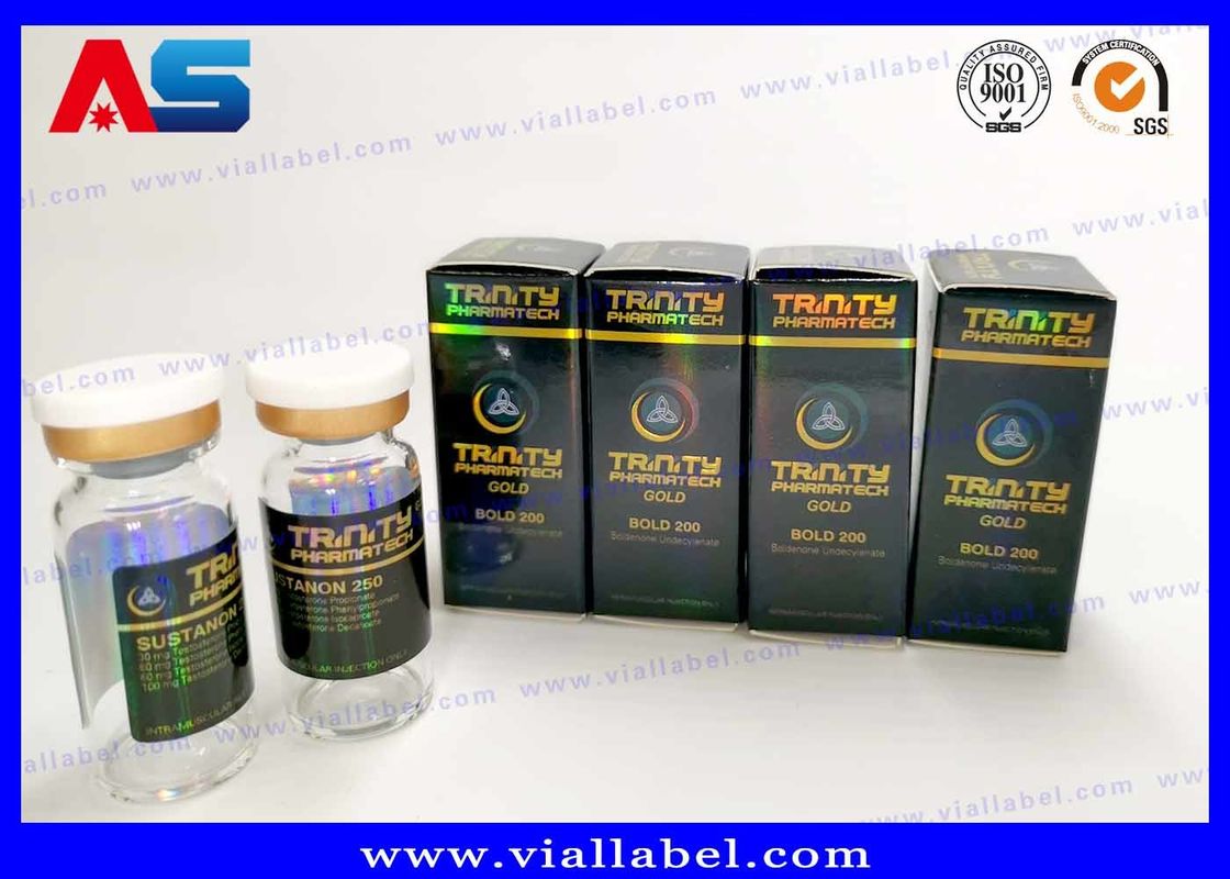 レーザーホログラム パントン色 実験室 小瓶 ボックスとラベル ボディビルディング 梱包ボックス