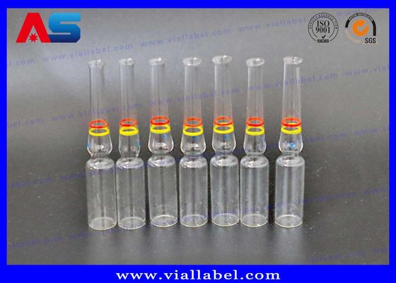 透明色ガラス 1ml / 3ml / 5ml 装飾リング付きアンプル